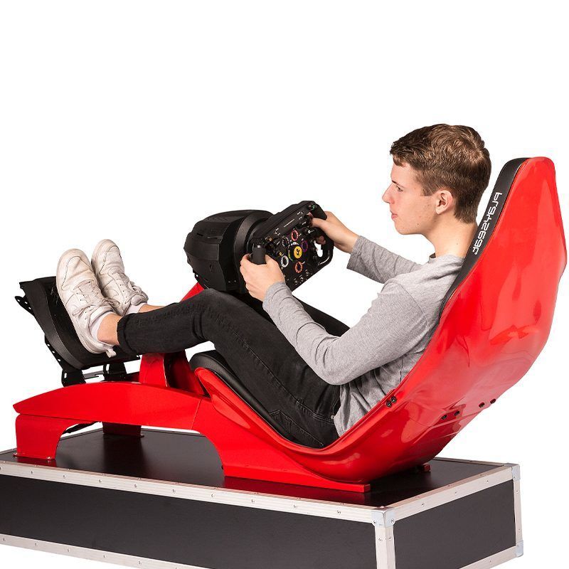 F1 Race Simulator Rode Raceseat Achteraanzicht Beursstand Event Bedrijfsfeest Feest 1