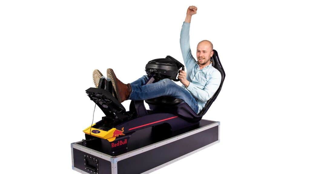 2f1 Race Simulator Red Bull Vooraanzicht Beursstand Event Bedrijfsfeest Feest 5