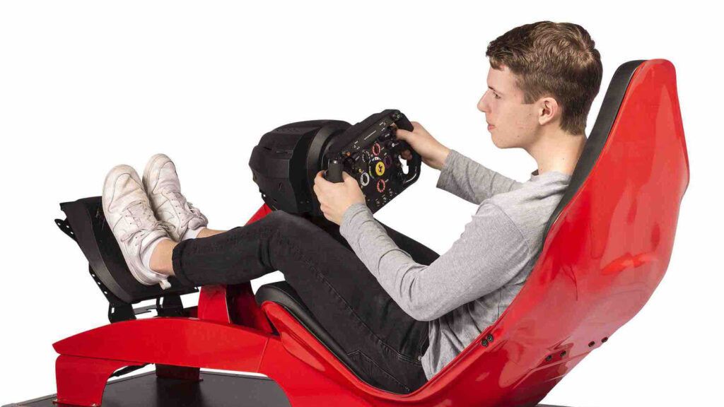 2f1 Race Simulator Rode Raceseat Achteraanzicht Beursstand Event Bedrijfsfeest Feest 1