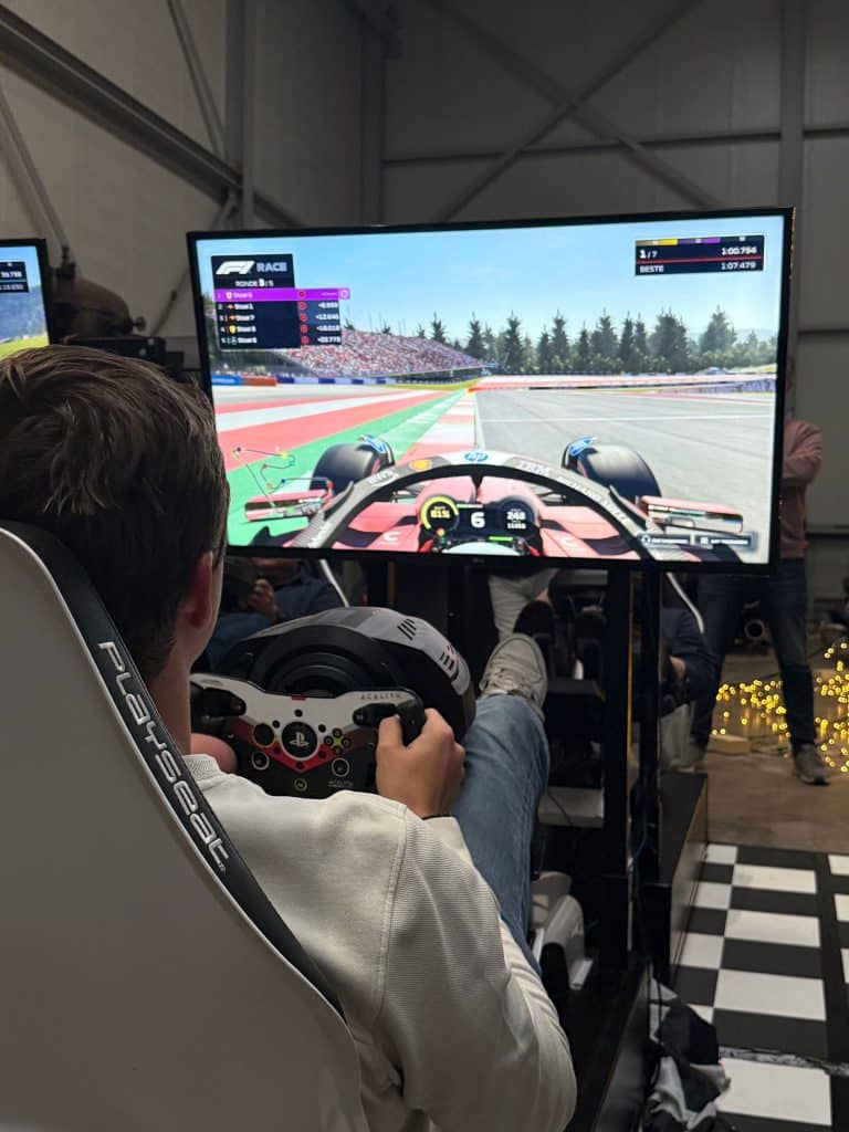 close-up racen in raceseat kerst event