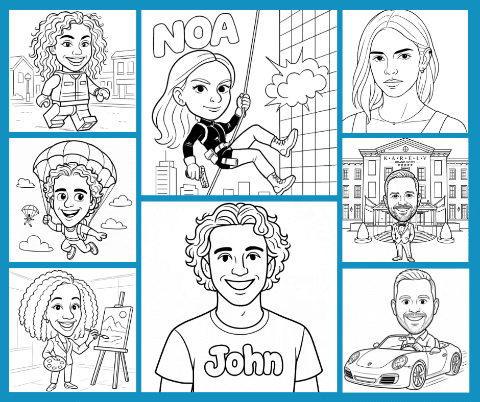 Schetsvoorbeelden AI SelfieSketch