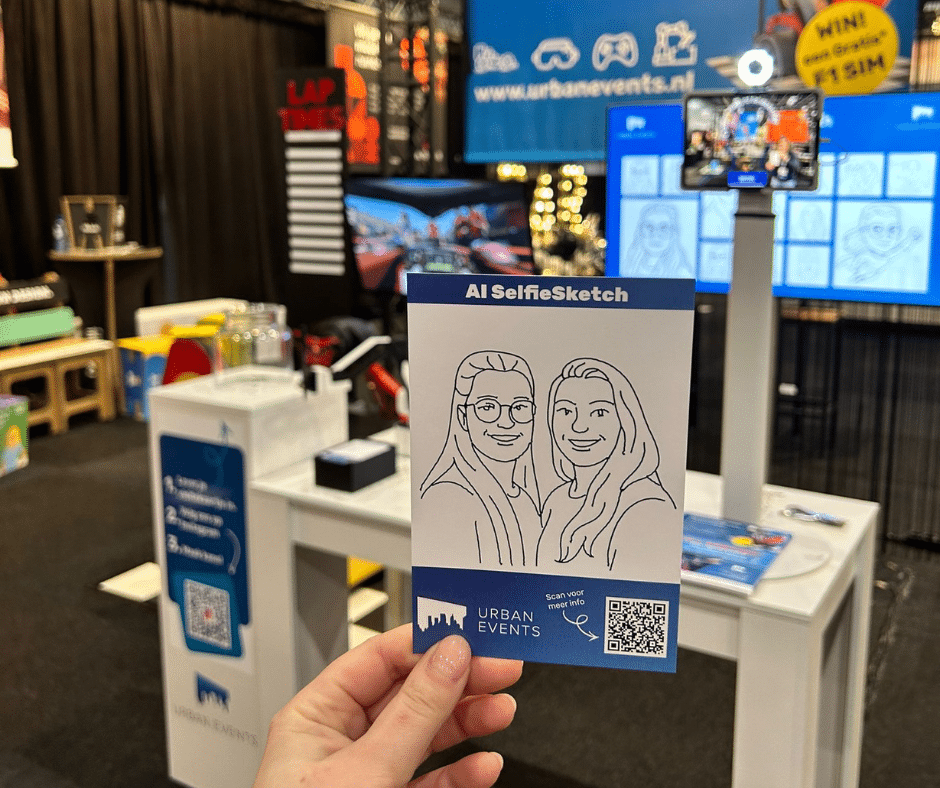 eigen brand activatie beurs met AI SelfieSketch